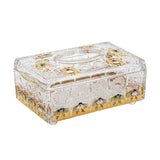 Bohemia Crystal Tissue Box -Gold