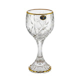 Bohemia Crystal Drink Set, 7 Pieces -Gold
