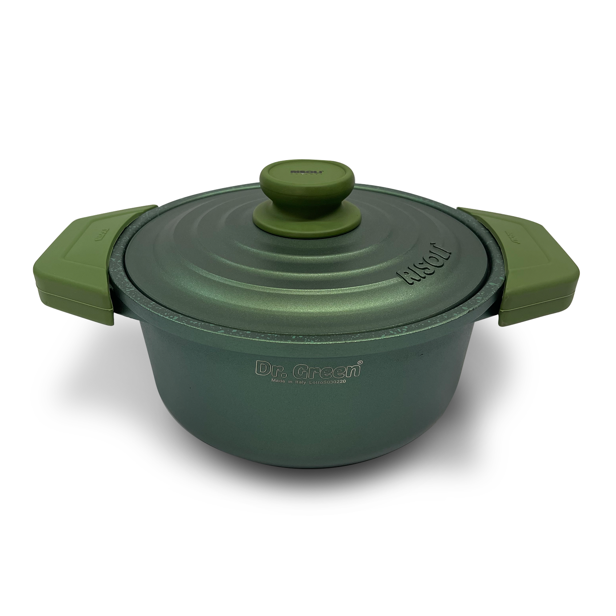 Risoli Dr. Green Pot with Lid and Handles -28cm