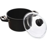 AMT Pot with Glass Lid -22 cm -Cast Aluminium