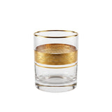 Pasabahce Longdrink, Tumbler, Tea Cups & Saucer Set, 24 Pieces -Gold