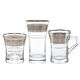 Pasabahce Longdrink & Tumbler Set, 18 Pieces -Silver