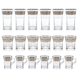 Pasabahce Longdrink & Tumbler Set, 18 Pieces -Silver