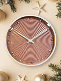 Wall Clock -33x33 cm -White & Rose