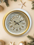 Wall Clock -58.2x58.2 cm -White & Gold