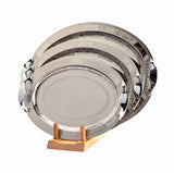 Tresors Tray with Handles, 3 Pieces -Made in Italy -Silver -Stainless Steel 18/10