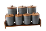 Spices Set, 7 Pieces -Grey