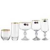 Glass Set, 30 Pieces -Gold