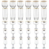 Glass Set, 30 Pieces -Gold