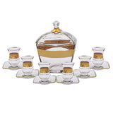 Pasabahce Istikana Set, 14 Pieces -Gold
