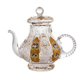 Bohemia Crystal Tea Set, 17 Pieces -Gold