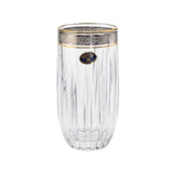 Bohemia Crystal Longdrink & Tumbler Set, 12 Pieces -Silver & Gold