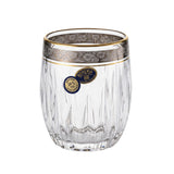Bohemia Crystal Longdrink & Tumbler Set, 12 Pieces -Silver & Gold