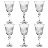 Bohemia Crystal Goblet Set, 6 Pieces -220 ml