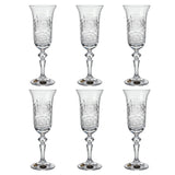 Bohemia Crystal Flute Set, 6 Pieces -150 ml