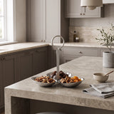3 Section Serving Bowl Set with Handle -Stainless Steel