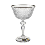 Bohemia Crystal Cocktail Set, 6 Pieces -Silver -180 ml