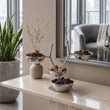 4 Section Serving Bowl Set with Handle -Stainless Steel