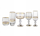 Glass Set, 30 Pieces -Gold
