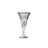Bohemia Crystal Goblet Set, 6 Pieces -Silver
