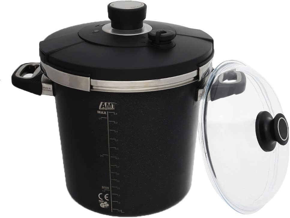 AMT Pressure Cooker with Pyrex Lid -6.5 Lit. -Cast Aluminium ...