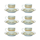 Yamasen Coffee Set, 12 Pieces -Gold -Porcelain