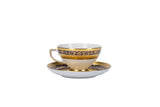 Falkenporzellan Dinner Set, 112 Pieces -Blue & Gold -Porcelain