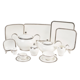 Falkenporzellan Dinner Set, 112 Pieces -Silver -Porcelain