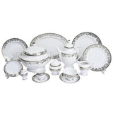 Falkenporzellan Dinner Set, 112 Pieces -Silver -Porcelain