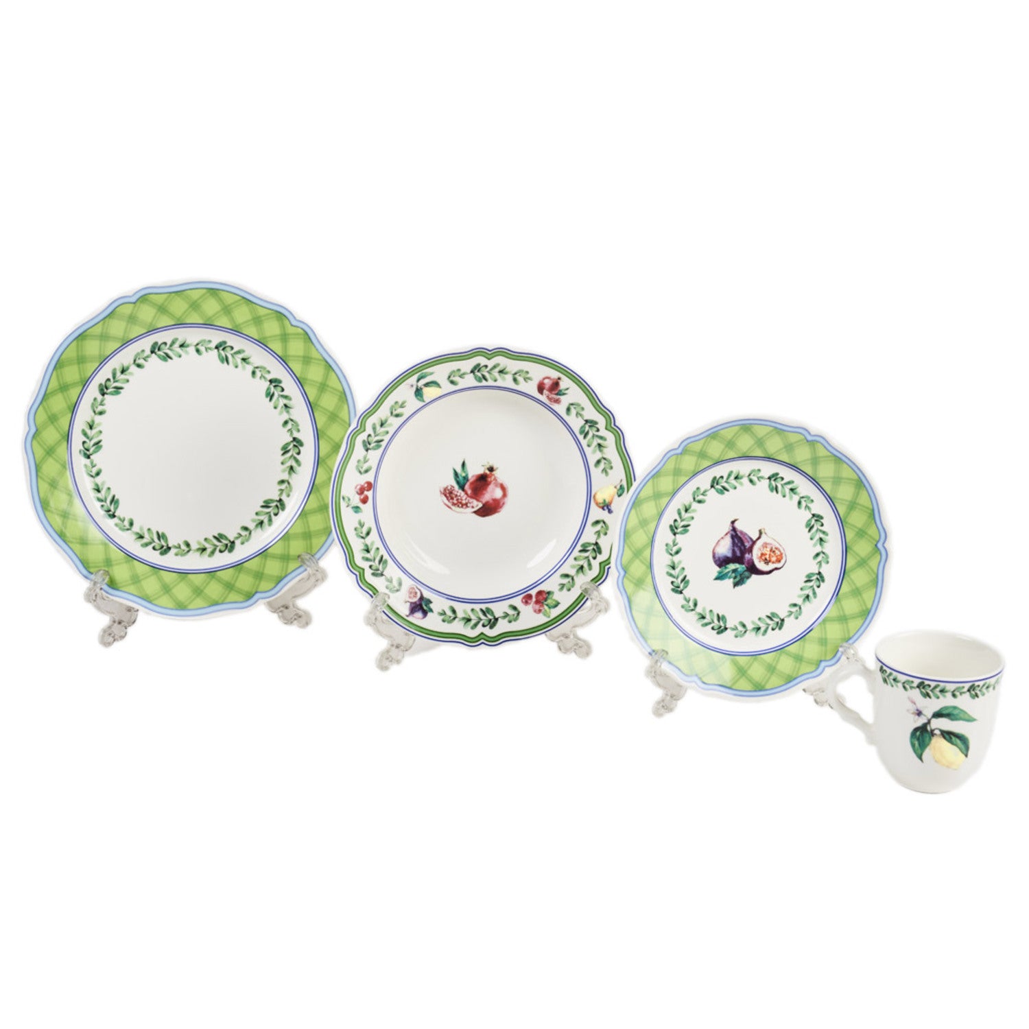 Falkenporzellan Dinner Set, 24 Pieces -Green -Porcelain