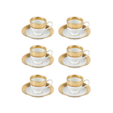 Yamasen Coffee Set, 12 Pieces -Gold -Porcelain
