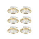 Yamasen Coffee Set, 12 Pieces -Gold -Porcelain
