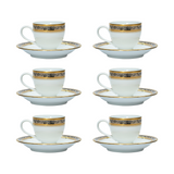 Yamasen Coffee Set, 12 Pieces -Gold & Silver -Porcelain