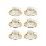 Yamasen Coffee Set, 12 Pieces -Gold -Porcelain