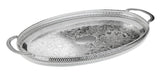 Queen Anne Oval Tray with Handles 45x25.5cm -Silver Plated