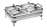 Queen Anne Oblong Bowl Set, 4 Pieces -31x18cm -Silver Plated