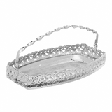 Queen Anne Bon Bon Tray Swing with Handle -24x13cm -Silver Plated