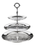 Queen Anne 3 Tier Cake Stand -30.5x36cm -Silver Plated