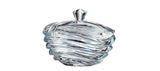 Bohemia Crystal Wavy Bonbonniere with Cover -17 cm