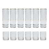 Pasabahce Longdrink & Tumbler Set, 12 Pieces -Gold -290 & 250 ml