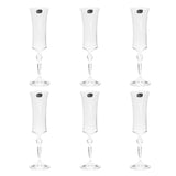 Bohemia Crystal Flute Set, 6 Pieces -190 ml