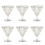 Bohemia Crystal Cocktail Set, 6 Pieces -Silver