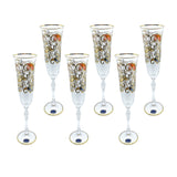 Bohemia Crystal Flute Set, 6 Pieces -150 ml