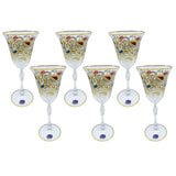 Bohemia Crystal Goblet Set, 6 Pieces