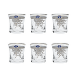 Bohemia Crystal Tumbler Set, 6 Pieces -Silver -280 ml