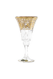 Bohemia Crystal Goblet Set, 6 Pieces -Gold