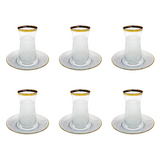 Istikana with Saucer Set, 12 Pieces -Gold