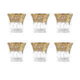 Bohemia Crystal Tumbler Set, 6 Pieces -Gold