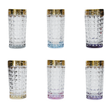 Bohemia Crystal Longdrink Diamond Set, 6 Pieces -260 ml