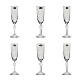 Bohemia Crystal Flute Set, 6 Pieces